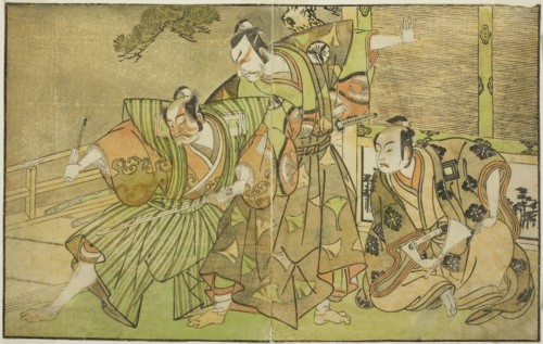 The Actors Ichikawa Komazo II as Minamoto no Yorimasa (right), Matsumoto Koshiro II as Osada no