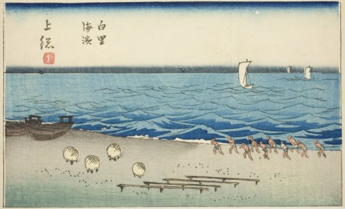 Shirosato Beach in Kazusa Province (Kazusa Shirosato kaihin), section of sheet no. 7 from the