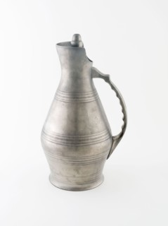 Cider Jug with Lid, 19th century, Paris, France, Paris, Pewter, 37.5 x 18.4 x 21.6 cm (14 3/4 x 7