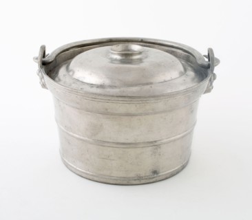 Food Container, 19th century, Bouvier Family, French, active c. 1623-1881, Clamecy, France, Pewter,