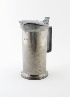 Litre Measure, 1875/1895, Maison Le Seigneur, Deverre, Caen, France, Caen, Pewter, 21 × 16.5 cm (8