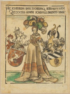 Book-Plate of Scheurl and Tucher, c. 1510, Lucas Cranach the Elder, German, 1472-1553, Germany,