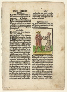 The Parable of the Unjust Steward from Plenarium, Plate 14 from Woodcuts from Books of the 15th