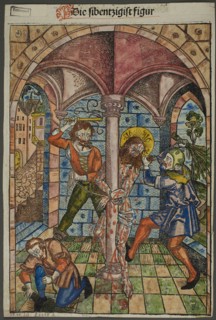 The Scourging of Christ (verso), and The Israelites Enslaved in Egypt (recto), from Schatzbehalter