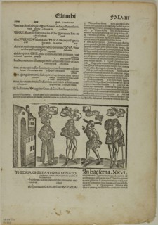 The Eunuch from Terenti cum directorio, Plate 29 from Woodcuts from Books of the 15th Century,