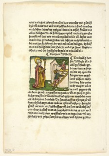 Saint Wilbolt from Heiligenleben, Winterteil (Lives of the Saints—Wintertime), Plate 3 from