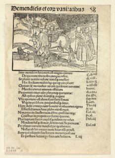 Beggars and Their Vanities (recto) and Of Irate Women (verso) from Navis Stultifera (Ship of