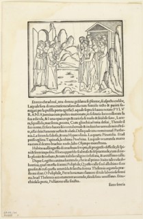 Poliphilus Meeting the Venerable Matron (recto) and Poliphilus in a Rocky Place (verso) from