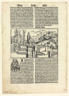 Babylon from Schedel Weltchronik (Schedel’s World History), Plate 9 from Woodcuts from Books of the