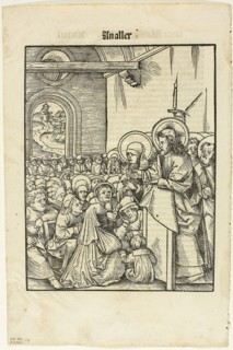 Christ Preaching, from Leben Jesu Christi, plate 19 from Woodcuts from Books of the XVI Century,