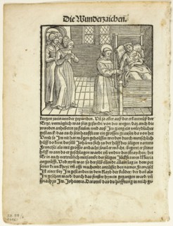 Saint Francis Heals the Grievous Wounds of One John at Lerida, plate two from Woodcuts from Books