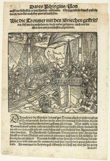 Illustration from Von dem Troianischen Krieg, plate 24 from Woodcuts from Books of the XVI Century,