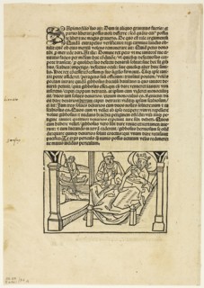Illustration from Fabulae Aesopi, plate 34 from Woodcuts from Books of the XVI Century, 1501,