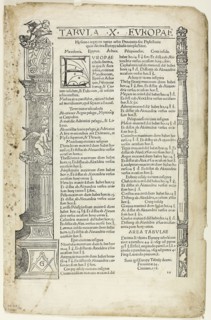 Illustration from Geographia, plate 36 from Woodcuts from Books of the XVI Century, 1525, assembled