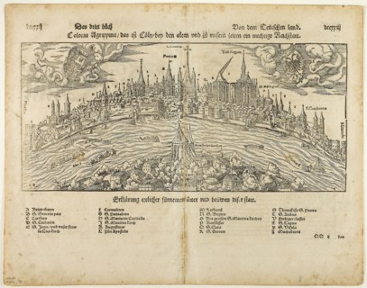 View of Cologne (recto) Man Hanged from a Tree (verso), Two leafs DCCXXI-DCCXXIIII from