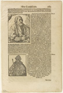 Illustration from Kosmographie by Sebastian Munster, plate 46 from Woodcuts from Books of the XVI