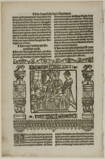 Illustration from Coronijke van Flaendren, plate 59 from Woodcuts from Books of the XVI Century,