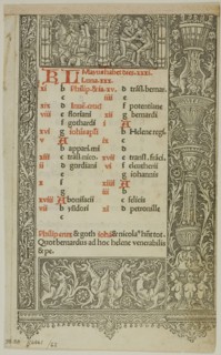 Illustration from Officium B.M.V., plate 62 from Woodcuts from Books of the XVI Century, 1505,