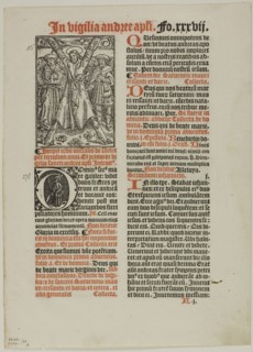 Crucifixion of Saint Andrew from Missale Monasteriense, plate 65 from Woodcuts from Books of the