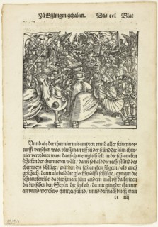 Illustration from Turnierbuch (Tournament Book), plate seven from Woodcuts from Books of the XVI