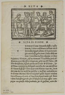 Illustration to Life of Dion from La Seconda Parte delle Vite di Plutarcho di greco in latino & di