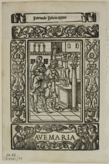 Flight into Egypt from Rosario della V. Maria by Castellanus, plate 89 from Woodcuts from Books of
