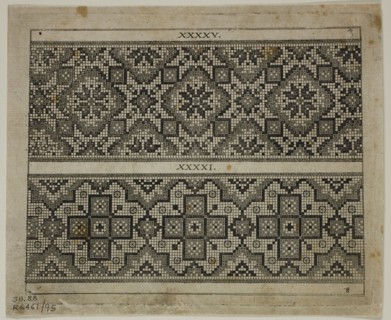Illustrations from Schön Neues Modelbuch, plate 95 from Woodcuts from Books of the XVI Century,