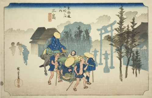 Mishima: Morning Mist (Mishima, asagiri), from the series Fifty-three Stations of the Tokaido Road