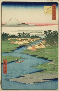 Horie and Nekozane, from the series One Hundred Famous Views of Edo (Meisho Edo hyakkei), 1856,
