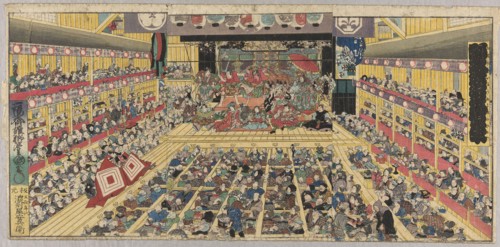 Flourishing of Edo Pictures Depicting Dances (Odori keiyo Edo-e no sakae), 1858, Utagawa Kunisada I