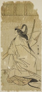 The Actor Onoe Matsusuke I as Prince Takanori in the play Kaeribana Eiyu Taiheiki, performed at the