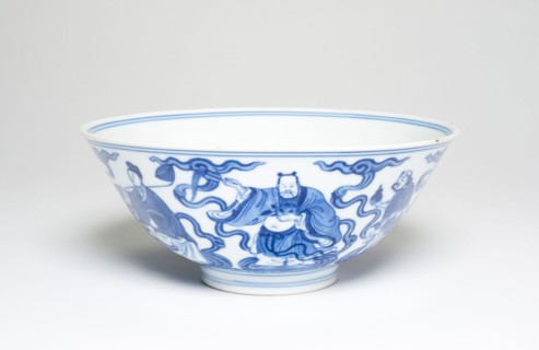 Bowl with the Eight Immortals, Qing dynasty (1644–1911), Qianlong reign mark and period