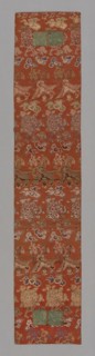 Ôhi (Stole), late Edo period (1789–1868), 1801/25, Japan, Silk compound weave with ground of soft