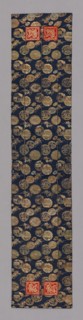 Ôhi (Stole), late Edo period (1789–1868), 1801/25, Japan, make of pieces of nishiki-kinran, silk