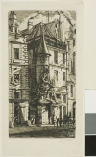 House with a Turret, rue de la Tixéranderie, Paris, 1852, Charles Meryon, French, 1821-1868,