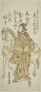 The Actor Onoe Matsusuke I as Koroku in the play Furitsumu Hana Nidai Genji, performed at the