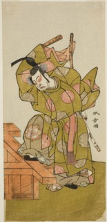 The Actor Ichimura Uzaemon IX as Otomo no Kuronushi in the Play Sugata no Hana Yuki no Kuronushi,
