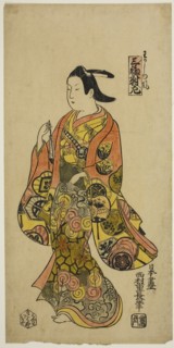 In the Style of a Young Man (Wakashu fu), Left Sheet of Triptych (Sanpukutsui hidari), c. 1730,
