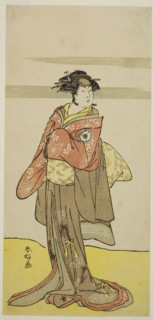 The Actor Iwai Hanshiro IV as Hitomaru Disguised as the Geisha Oshun in the Play Edo no Hana Mimasu