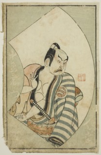 The Actor Nakajima Mioemon II, from A Picture Book of Stage Fans (Ehon butai ogi), 1770, Ippitsusai