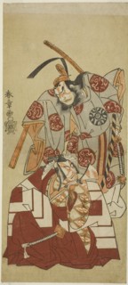 The Actors Ichikawa Danjuro V as Watanabe Kiou Takiguchi (bottom), and Nakamura Nakazo I as Taira