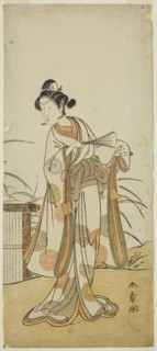 The Actor Segawa Kikunojo III as Aigo no Waka in the Play Chigo Sakura Jusan Kane, Performed at the