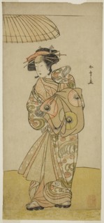 The Actor Ikushima Daikichi III as the Courtesan Naniwazu in the Play Saki Masuya Ume no Kachidoki,