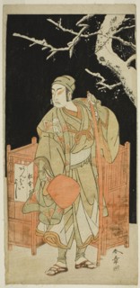 The Actor Matsumoto Koshiro IV as Sagami Jiro Disguised as Ambaiyoshi Gorohachi in the Play Oyoroi