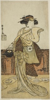 The Actor Iwai Hanshiro IV as Tsukisayo in the Play Gohiiki Nenne Soga, Performed at the Nakamura