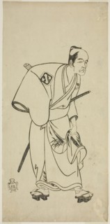 The Actor Arashi Otohachi I as Hotei Ichiemon in the Play Ayatsuri Kabuki Ogi, Performed at the