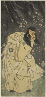 The Actor Ichimura Uzaemon IX as Kan Shojo in the Play Sugawara Denju Tenarai Kagami, Performed at
