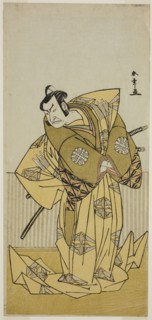 The Actor Nakamura Nakazo I as Kudo Sukestune (?) in the Play Kokimazete Takao Soga (?), Performed