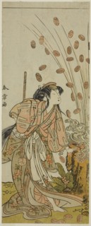 The Actor Segawa Kikunojo III as Hito-maru Disguised as the Courtesan Chiyozaki, in the Play Kuruwa
