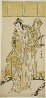 The Actor Nakamura Nakazo I as Nagao Terutora in the Play Kuruma-gakari Tekuda no Gumbai, Performed